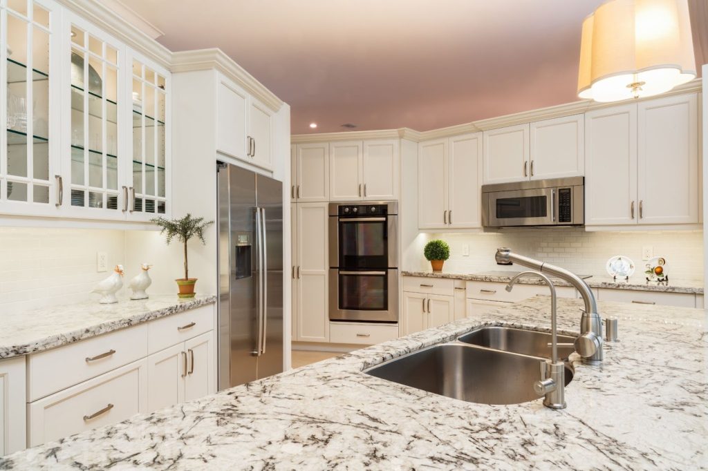 an image of a well-maintained granite kitchen countertop